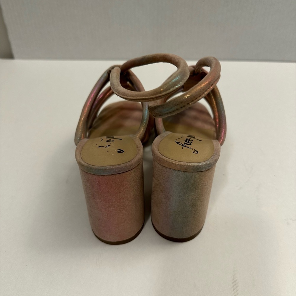Free People Colette Cinched Heel Rainbow Metallic Size 37 - Picture 5 of 13